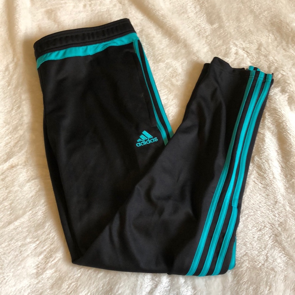 Adidas climacool  joggers with turquoise stripe